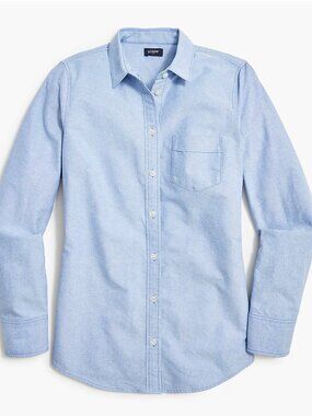 J. Crew Factory Button-up Oxford Shirt Signature Fit Deep Blue S